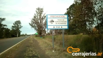 Cartel de precaución - Santo Tomé