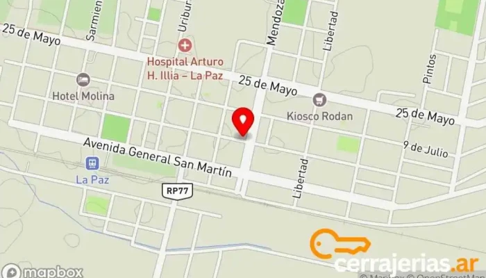 mapa de 24 hs Comercio en La Paz
