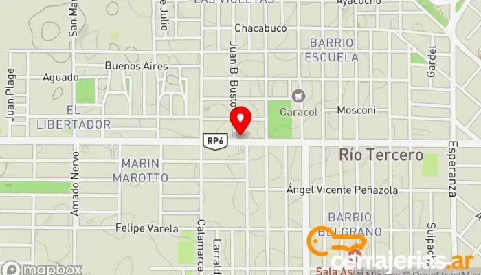 mapa de Abertino Aberturas - Fábrica de PVC Tienda de materiales para la construcción, Ventana de aluminio, Fábrica de puertas, Proveedor de puertas, Fábrica en Río Tercero