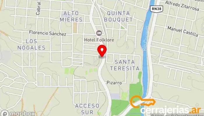 mapa de Aberturas Camin Proveedor de materiales de construcción en Cosquín