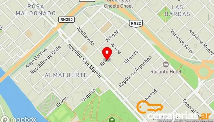 mapa de Aberturas Choele Choel  en Choele-choel