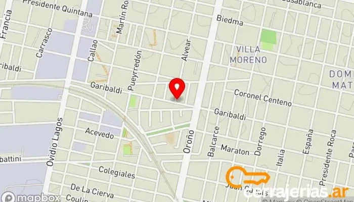 mapa de Aberturas Cicolini Proveedor de puertas, Fábrica de puertas, Proveedor de puertas para garaje, Proveedor de ventanas en Rosario