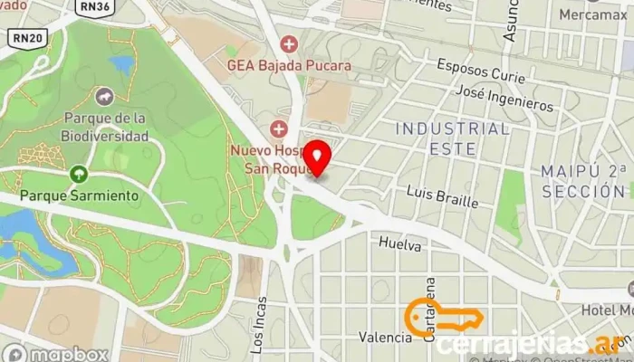 mapa de Aberturas Córdoba Proveedor de puertas para garaje en ATF