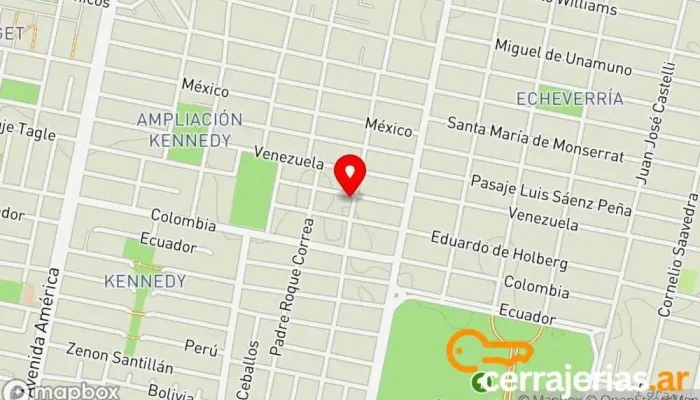 mapa de Aberturas de aluminio boucou Carpintero en San miguel