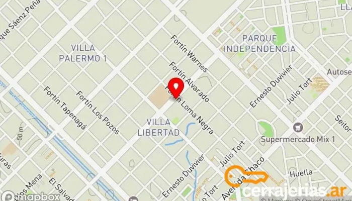 mapa de ABERTURAS DE ALUMINIO HERBLANC Proveedor de aluminio en Resistencia