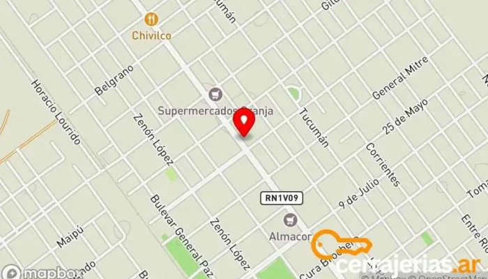mapa de Aberturas de Aluminio Mo-Di Proveedor de puertas, Herrero, Servicio de instalación de ventanas en Pilar