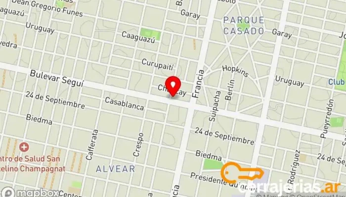 mapa de ABERTURAS DEL SUR Tienda de materiales para la construcción en Rosario