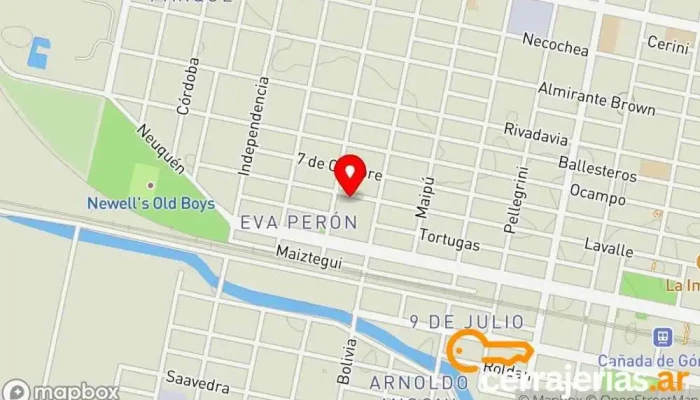mapa de Aberturas Dip Proveedor de puertas en Cañada de Gomez