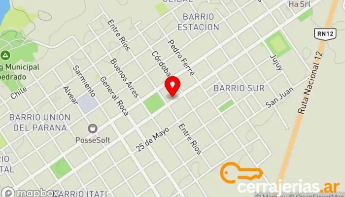 mapa de Aberturas Don Miguel Tienda de cristales y espejos, Tienda de artículos para el hogar en Empedrado