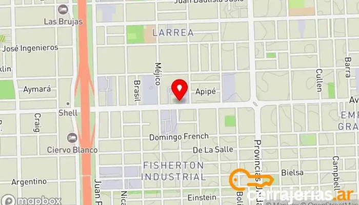 mapa de Aberturas Inducor Fábrica de puertas en Rosario