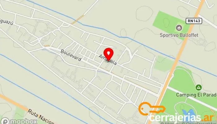 mapa de Aberturas Jorge Carpintero en San Rafael