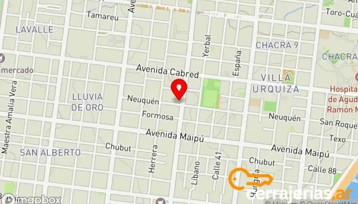 mapa de Aberturas Maciel Posadas Proveedor de ventanas en Posadas