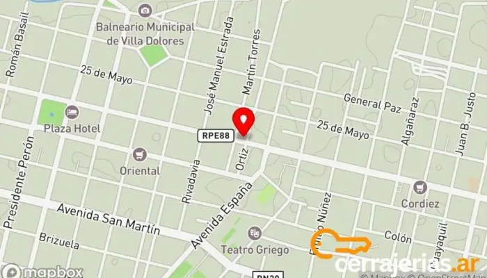 mapa de Aberturas Marso Fábrica de puertas en Villa Dolores