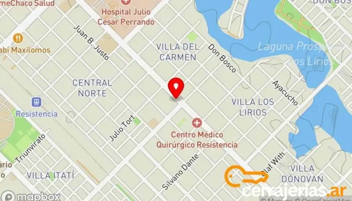 mapa de Aberturas Muebles Ortiz Tienda de muebles en Resistencia