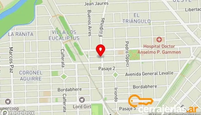 mapa de Aberturas Podevil Fábrica de puertas en Villa Gdor. Galvez