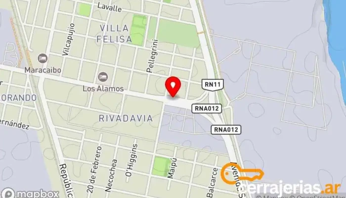 mapa de ABERTURAS RICARDONE Fábrica en San Lorenzo