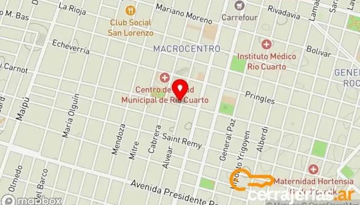 mapa de Aberturas Rio Cuarto - Aberturas de Cedro y Aluminio - Fabricación y Venta Proveedor de marcos de aluminio, Proveedor de puertas, Servicio de instalación de ventanas, Proveedor de ventanas en Río Cuarto