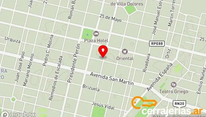 mapa de Aberturas San Gabriel Fábrica en Villa Dolores