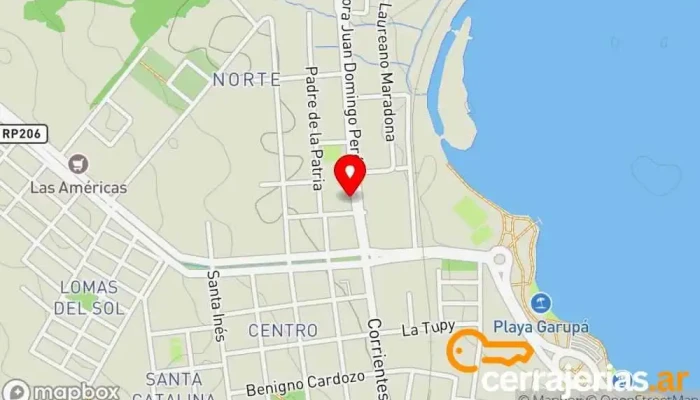 mapa de Aberturas san gabriel Cristalero en Garupa