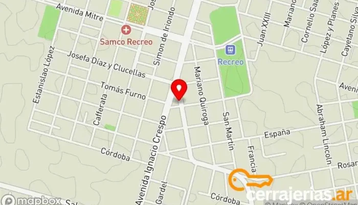 mapa de Aberturas San Lorenzo Fábrica de puertas en Recreo