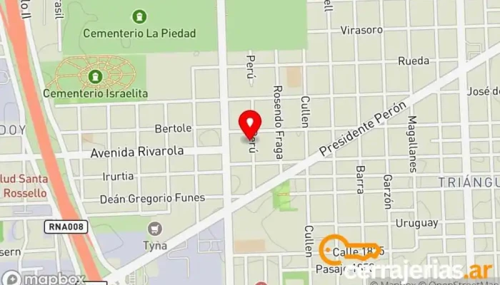 mapa de Aberturas Valenti Fábrica en Rosario