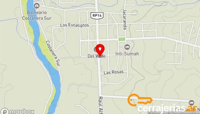 mapa de Aberturas y Amoblamientos EPA Mina clavero Carpintero en Arroyo de Los Patos