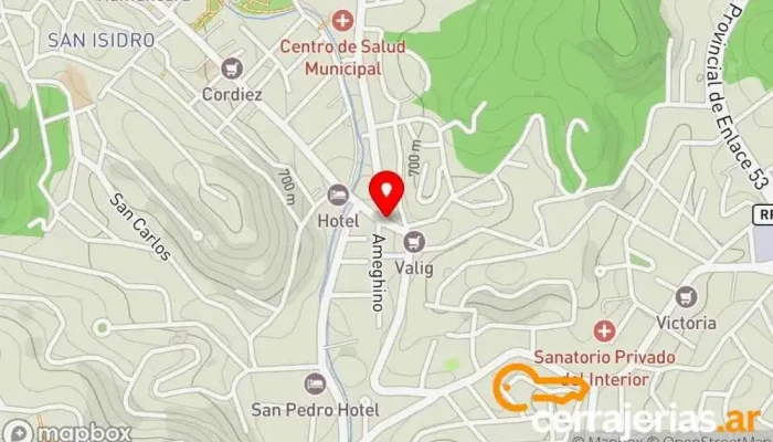 mapa de ACEROS ANGRIMAN  en Río Ceballos