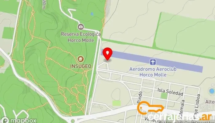 mapa de Aero Club Tucumán Pista de aterrizaje en Yerba Buena