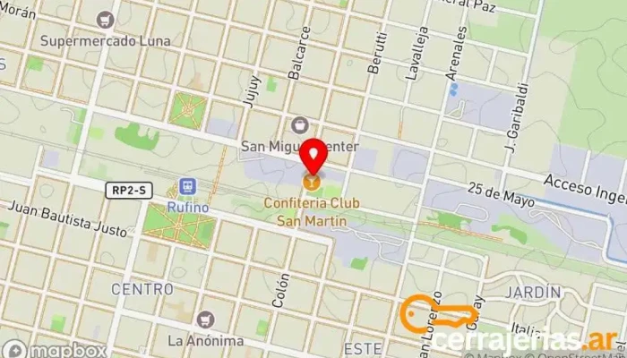 mapa de Agraso Maderas Carpintero, Establecimiento de venta de madera en Rufino