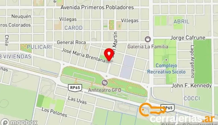 mapa de Aguas Rionegrinas S.a.  en Gral. Fernandez Oro