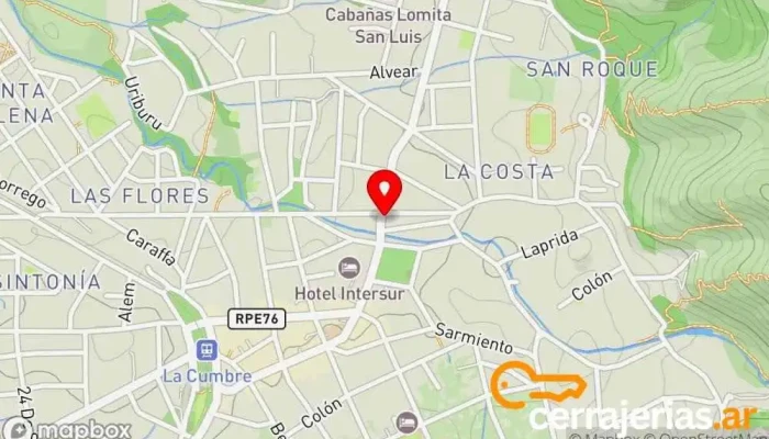 mapa de Ale Cerrajero Cerrajero en La Cumbre