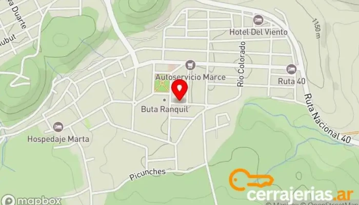 mapa de Alquiler por día ButaCoin  en Buta Ranquil