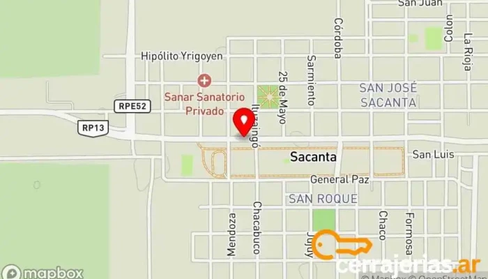 mapa de ALU-SAC Carpintería en Sacanta