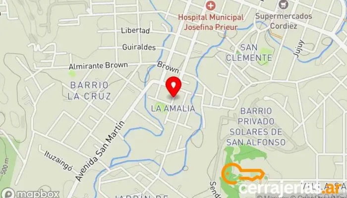 mapa de Alumen Aberturas Ventana de aluminio en Villa Allende