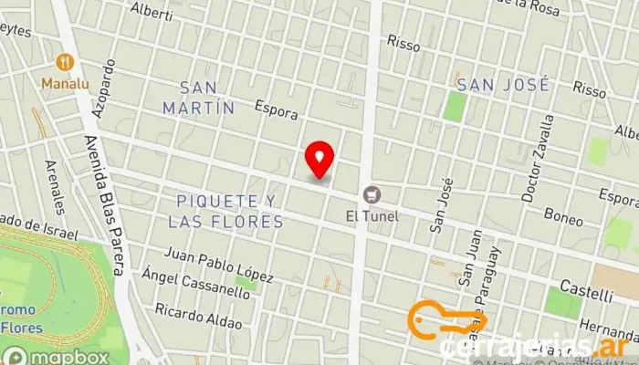mapa de Aluminio CAPITAL Fábrica de puertas, Pintura, Reparaciones, Soldador en Santa Fe de la Vera Cruz