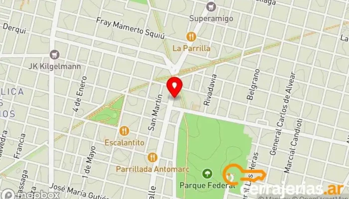 mapa de Aluminio Capital Proveedor de puertas en Santa Fe de la Vera Cruz