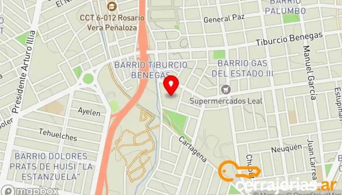 mapa de ALUMONTADO Fabrica de aberturas de aluminio Fábrica en Godoy Cruz