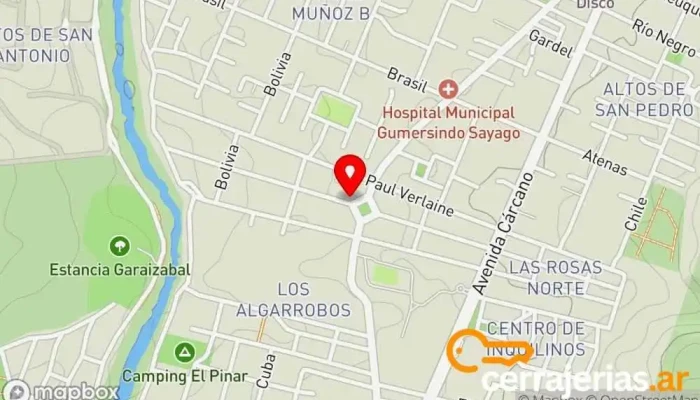 mapa de Aluvid - Carpinteria de Aluminio Carpintería metálica y de aluminio en Villa Carlos Paz