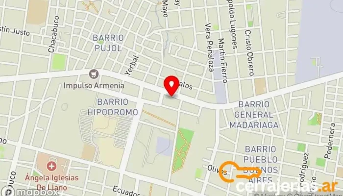 mapa de ANSES Delegación de Servicios Sociales, Oficina del Gobierno del Distrito, Oficina de la Seguridad Social en ABW