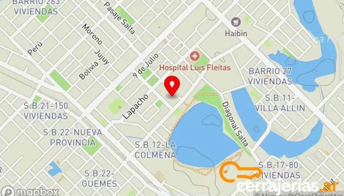 mapa de ANSES Oficina de la Administración en Fontana