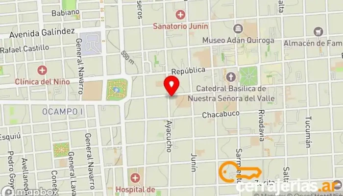 mapa de ANSES Oficina del Gobierno, Oficinas de empresa en San Fernando del Valle de Catamarca