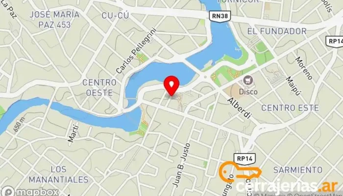 mapa de Antique Papelera Carlos Paz Papelería en Villa Carlos Paz