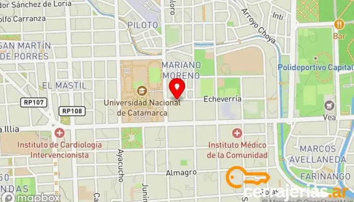 mapa de Apart Hotel Salvador Hotel, Alojamiento con servicio, Apartamento turístico en San Fernando del Valle de Catamarca