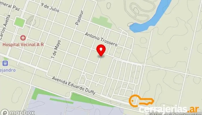 mapa de AR Aberturas Fábrica en Alejandro Roca