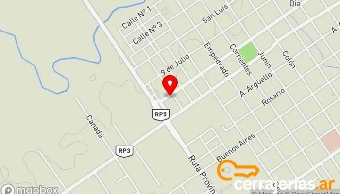 mapa de Arandú Hogar Tienda de muebles en San Luis del Palmar