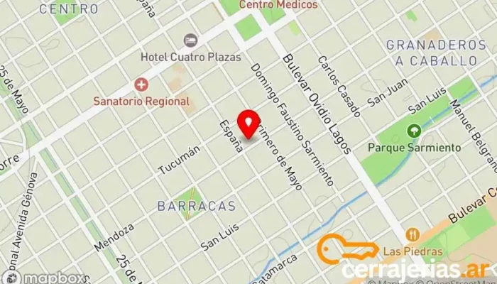 mapa de Arista Muebles Fábrica de muebles en Casilda