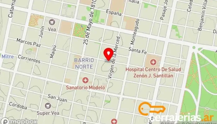 mapa de Ascensores Guerrero SRL Ascensorista en San Miguel de Tucumán