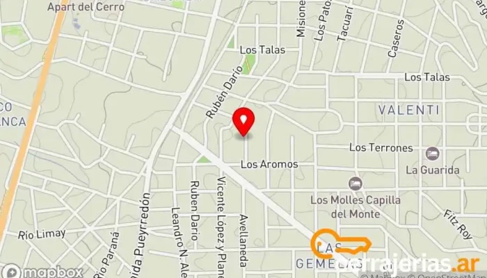 mapa de Atelier del Monte Carpintero en Capilla del Monte