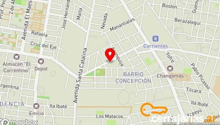 mapa de Auditorio Puerta de Paz Iglesia en Corrientes