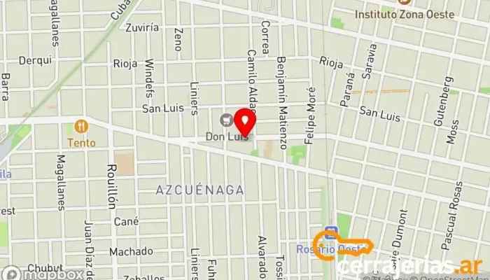mapa de Autopia Cerrajeria 24 hs Cerrajero en Rosario